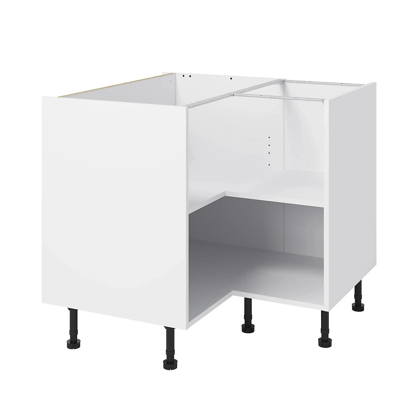 Flat Pack L-Corner Kitchen Base Unit – 900 × 900mm | White
